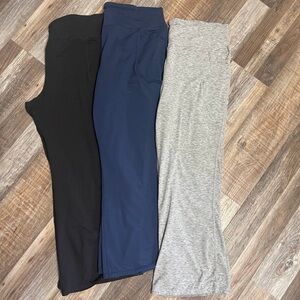 Women's Black, Blue, and Gray Leggings